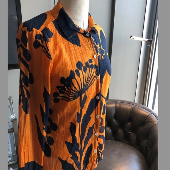 New Nice Things Poppy Buttondown Shirt Size 36 / 4 - Picture 5 of 6